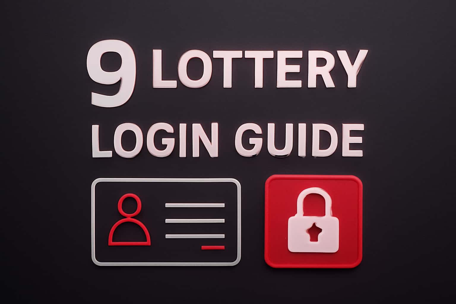 An informational scene illustrating the 9 Lottery Login Guide, showcasing the text '9 Lottery' prominently.