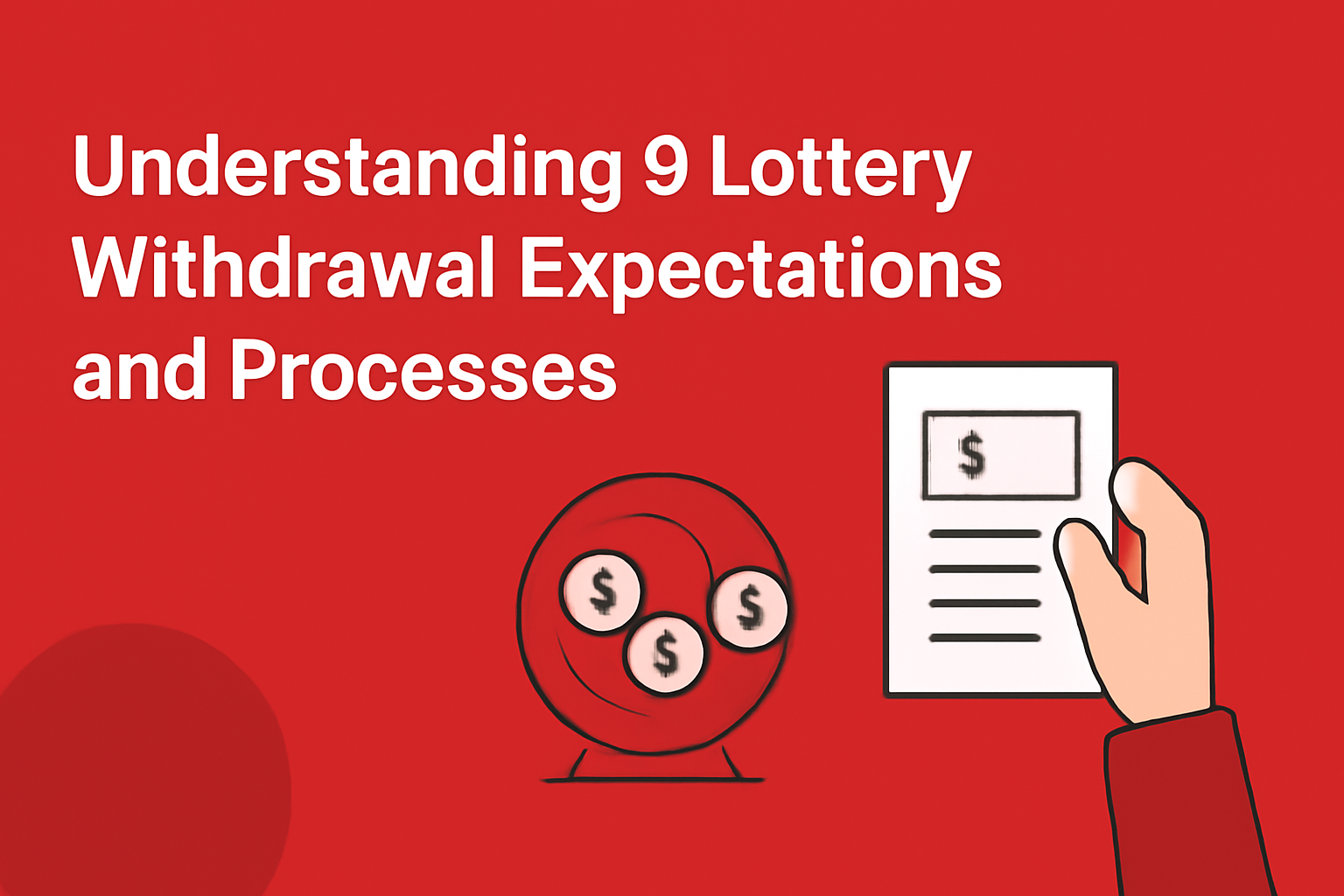 An informative scene illustrating safety features of the 9 Lottery app on Android.