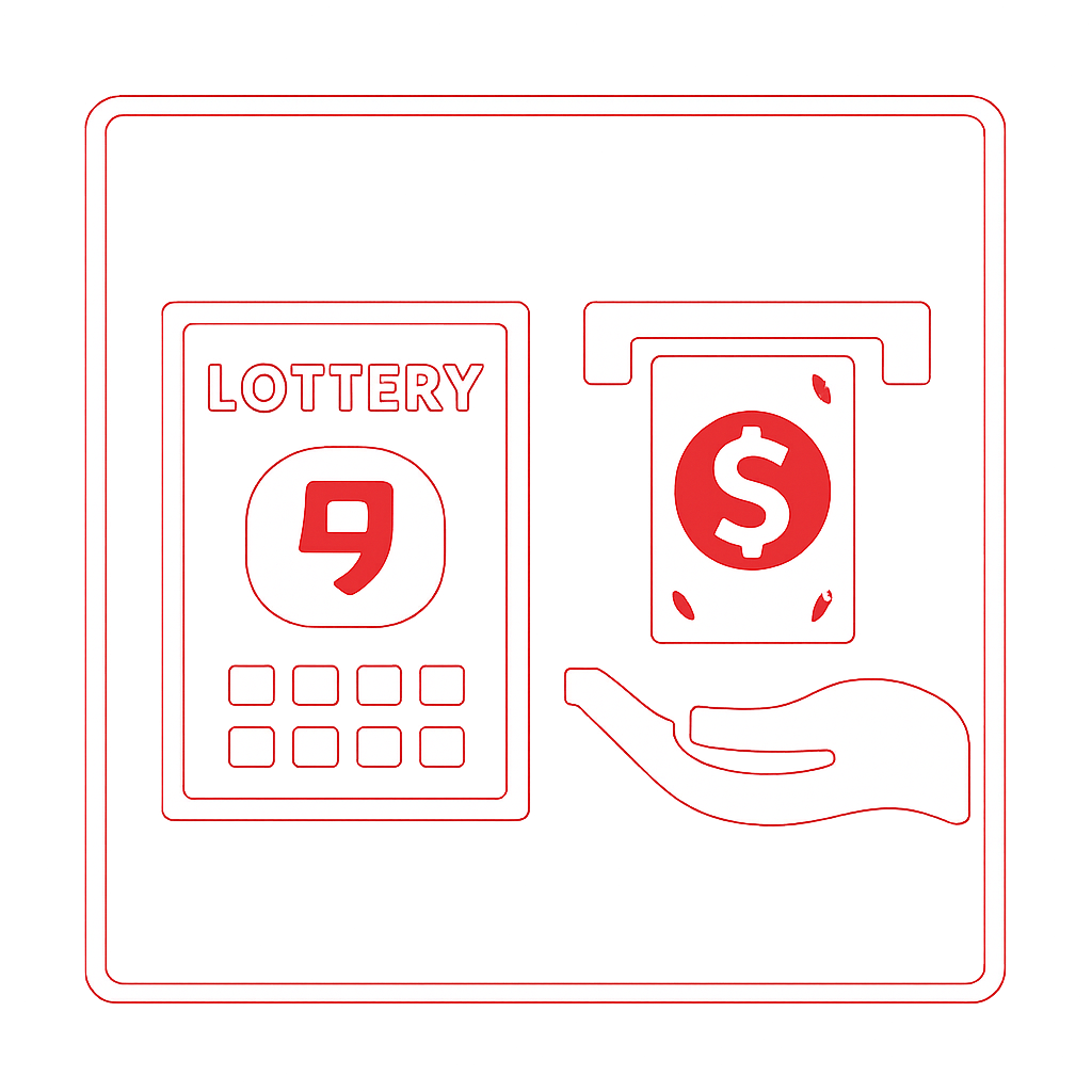 A professional badge representing the safety guide for the 9 Lottery app on Android.