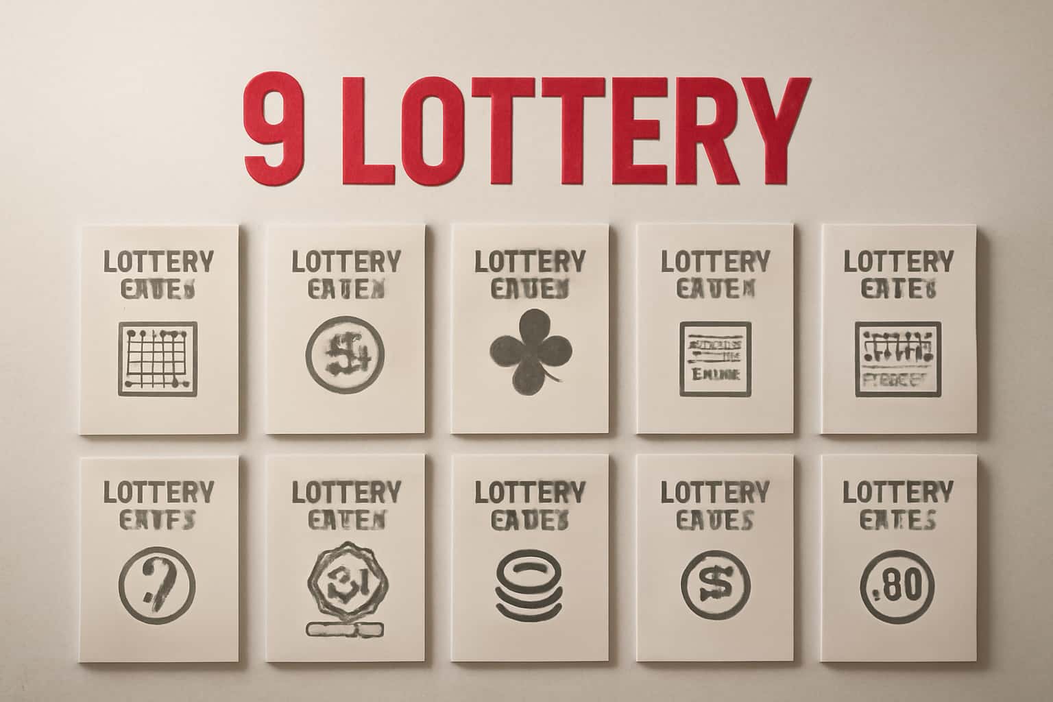 An educational scene showcasing 9 Lottery Guides with a focus on user support resources.