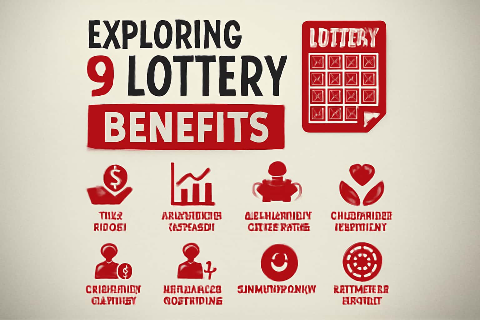 Informational scene highlighting the benefits of the 9 Lottery platform.