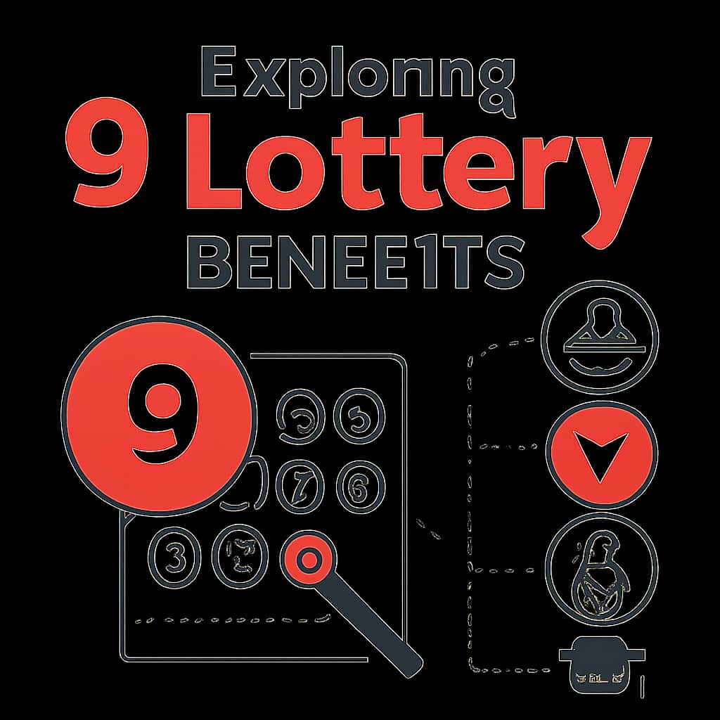 Illustration detailing the advantages of the 9 Lottery platform.