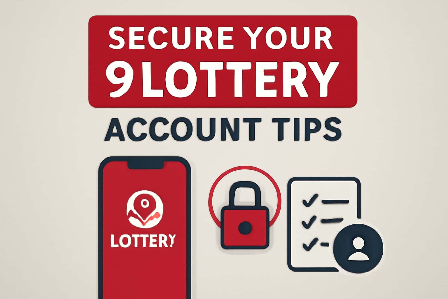 An informative visual representation of securing a 9 Lottery account.