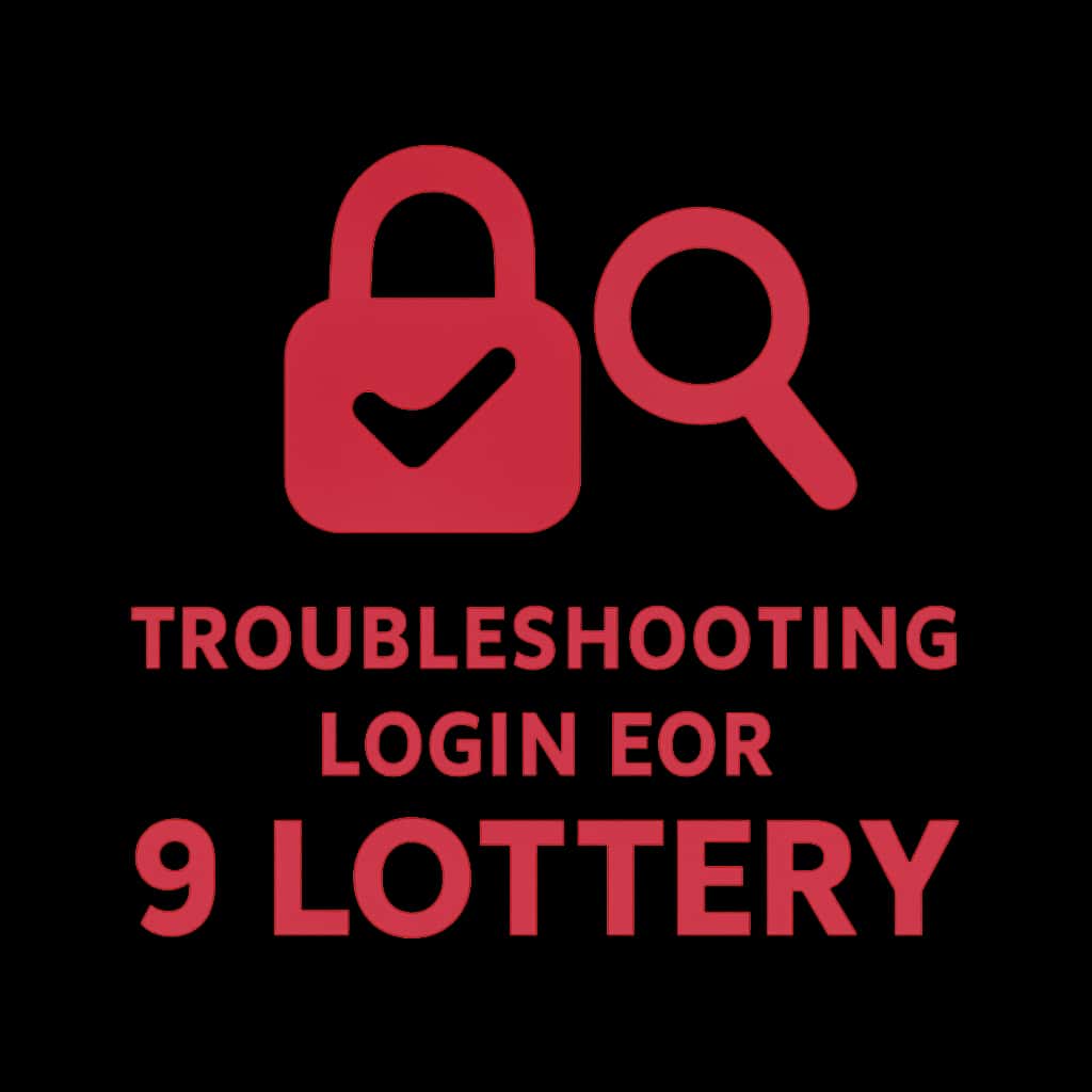 Icon representing troubleshooting login for 9 Lottery.